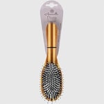 La Briantina Brosse à cheveux Diana en bambou, coussin en caoutchouc et poils mixtes, 22,5 x 6,5 cm