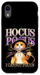 iPhone XR Hocus Pocus I Cannot Focus Funny Cat Design Case