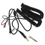 vhbw Câble audio AUX compatible avec Sennheiser HD 440 II, HD 442 II casque - Avec prise jack 3,5 mm, vers 6,3 mm, 1,5 - 4 m, noir