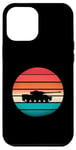 Coque pour iPhone 12 Pro Max Silhouette de réservoir de coucher de soleil vintage