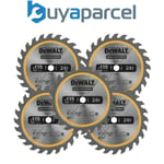 Dewalt DT20420 Circular Saw Blade 115 x 9.5mm x 24 Tooth TCT Fits DCS571 X 5