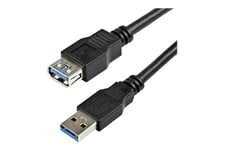 StarTech.com 2m Black SuperSpeed USB 3.0 Extension Cable A to A - Male to Female USB 3.0 Extender Cable - USB 3.0 Extension Cord - 2 meter (USB3SEXT2MBK) - USB forlængerkabel - USB Type A til USB Type A - 2 m