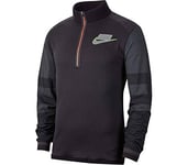 Nike M NK Wild Run T-Shirt à Manches Longues pour Homme Couche intermédiaire L Noir/Argent réfléchissant.