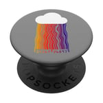 Cloud with Rainbow Rain Code Wave PopSockets Adhesive PopGrip