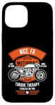 Coque pour iPhone 15 Nice France Rétro Moto Design