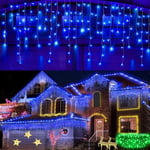 Guirlande Lumineuse d'Extérieur Bleue - 14MX0.3M 0.4M 0.5M - Décoration de Noël 2023 Led Icicle Lights Outdoor