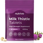 Milk Thistle High Strength Tablets 4000Mg | 90 Tablets | 3 Months Supply | Herba