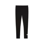 PUMA ESS METALLIC Leggings, Joggings Femme, PUMA Black-Metallic Silver,