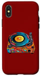 Coque pour iPhone X/XS Tourne-disque vintage coloré - Retro Pop Art Vibes