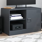 Avimac - Meuble tv anthracite 67x39x44 cm acier