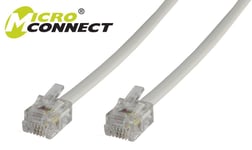 MicroConnect Modular - Telefonkabel - RJ-11 (6 pin) (hann) til RJ-11 (6 pin) (hann) - 2 m