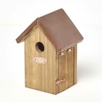 Homescapes - Cabane à oiseaux en bois avec toit en cuivre