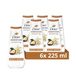 Dove Advanced Care Pampering Body Wash Body Cleanser shower gel with a shea butter & vanilla scent for instantly lotion-soft skin 6x 225 ml