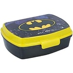 ALMACENESADAN 2041 Appareil à croque-monsieur rectangulaire multicolore Batman Symbol Produit en plastique sans BPA Dimensions intérieures 16,5 x 11,5 x 5,5 cm