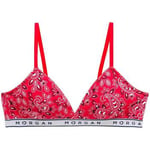 Triangles / Sans armatures Morgan  Soutien-gorge triangle coques amovibles en coton rouge Isa