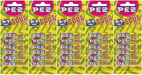 5x PEZ Refills (Pack Of 6) Sour Mix Flavor Sweets For PEZ Dispenser (30 Refills)