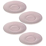 Leonardo 018578 Matera Lot de 4 soucoupes en grès compatibles lave-vaisselle pour tasses à expresso 4 soucoupes en céramique Rose Ø 11 cm