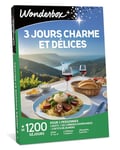 Wonderbox - Coffret Cadeau - 3 Jours Charme et Délices - 1200 Séjours de 2 Nuits en Hôtels 3 et 4 étoiles, Châteaux, Manoirs - pour 2 Personnes - Idée Cadeau Couple Original