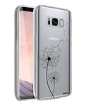 Evetane - Coque Silicone Compatible Samsung Galaxy S8 - Protection Intégrale 360, Fine et Transparente - Coque Avant & Arrière - Haute Résistance - Pissenlit