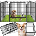 tectake® Parc pour Chien et Petits Animaux Pliable Enclos pour Chat extérieur Parc Chiot 125 x 85 x 70 cm Cloture Anti Fugue Chien Grillage sans Toit, Porte avec Double verrou