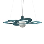 LUMICOM - ORBITAL Suspension, 1X E27, max 42W, métal, bleu méditerranéen, D.60cm