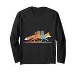 Fox and Cityscape Blend Urban Design Long Sleeve T-Shirt