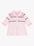 HUGO BOSS Baby Stripe Polo Dress, Pink Pale