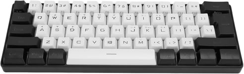 CLAVIER DE JEU FILAIRE À 60%, MINI CLAVIER DE JEU À SENSATION MÉCANIQUE, CLAVIER ULTRA COMPACT À 61 TOUCHES RÉTROÉCLAIRÉES RVB, CLAVIER ERGONOMIQUE POUR PORTABLE/PC/GAMER (BLANC)[CLA170472]