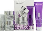 Clinique Super Smart Stars Gift Set 30ml Night Face Cream + 15ml Day Face Cream + 15ml Night Face Cream + 5ml Eye Cream