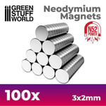 Neodymium Magnets 3x2mm - 100 units (N52)