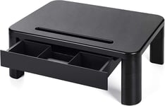 Support De Moniteur Avec 3 Hauteurs Réglables Rehausseur Ecran Poids Max 20Kg Pour Moniteur De Pc Ordinateur Portable Imprimante Bureau De Moniteur Avec Organiseur De Rangement -Plastique