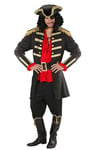 W WIDMANN MILANO Party Fashion - Costume Capitaine Pirate, manteau et chapeau, corsaire, flibustier, carnaval