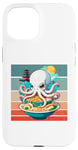 iPhone 15 Octopus Ramen Japanese food pagoda playful cute Sea bowl Case