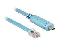 DeLock Adaptor USB 2.0 Type C Male to 1x Serial RS-232 RJ45 Male 3.0 m Blue