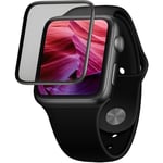 Fixed 3D Full Cover suojalasi, Apple Watch 44 mm, mustat reunat