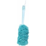 Serbia - Brosse pour le dos avec fleur de douche, long manche, pour homme et femme (Bleu)