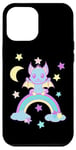 Coque pour iPhone 12 Pro Max Chauve-souris pour Halloween - Arc-en-ciel - Pour enfant