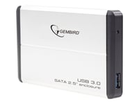 Gembird - Förvaringslåda - 2.5" - Sata 3Gb/S - Usb 3.0 - Silver