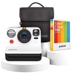 Polaroid Now Gen 2 Instant Camera Bundle - Black & White- Camera, Film & Case