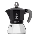 Bialetti - Moka induksjon espressokoker 4 kopper svart