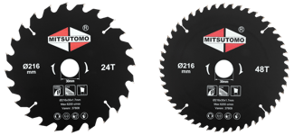 Mitsutomo Sågklinga cirkelsåg 216x30 mm 24+48T