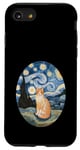 Coque pour iPhone SE (2020) / 7 / 8 Robe Nuit Étoilée et Robe Van Gogh Chat Orange Chat Roux