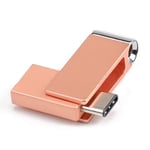 Qinghengyong USB 3.0 Type-C Metal USB Flash Drive drive flash Pendrive 16GB 32GB 64GB USB Stick Pen Drive Flash Type-C Phone rose gold 1