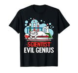 Evil Genius Scientist Cat Chemistry Lab Art T-Shirt