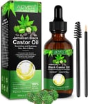 Valleylux Organic Castor Oil 60Ml, 100% Pure Natural Cold Pressed Hair Growth Oi