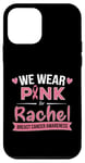 Coque pour iPhone 12 mini Ruban rose « We wear pink » pour Rachel, soutien contre le cancer du sein