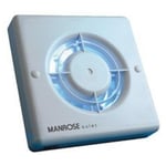 Manrose 100mm Standard Bathroom Extractor Fan With Adjustable Timer XF100T