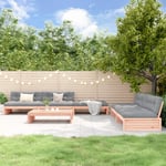 vidaXL Loungegrupp för trädgården med dynor 6 delar massiv douglasgran 3186156