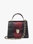 Aspinal of London Midi Mayfair 2 Croc Leather  Cross Body Bag