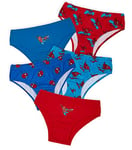 Marvel Boys Pants 5 Pack Cotton Briefs Avengers Spiderman Superhero Teenagers Toddlers Boys Underwear Soft Breathable Hulk Iron Man Captain America Underpants (Blue/Red Spiderman, 5-6 Years)